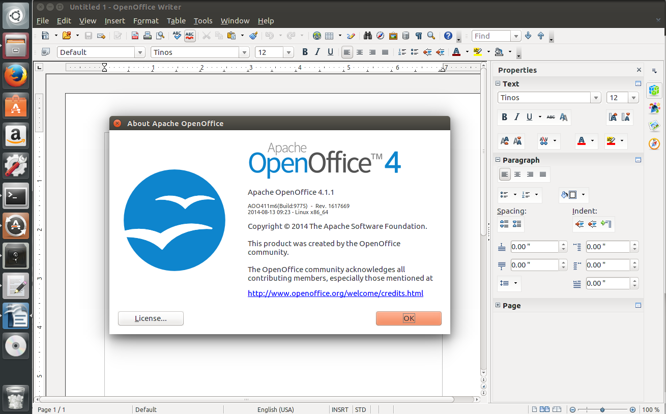 How to install Apache OpenOffice 4.1.1 on Ubuntu and Debian
